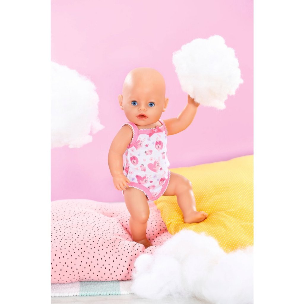 Baby born Strampler 43 cm rosa weiß