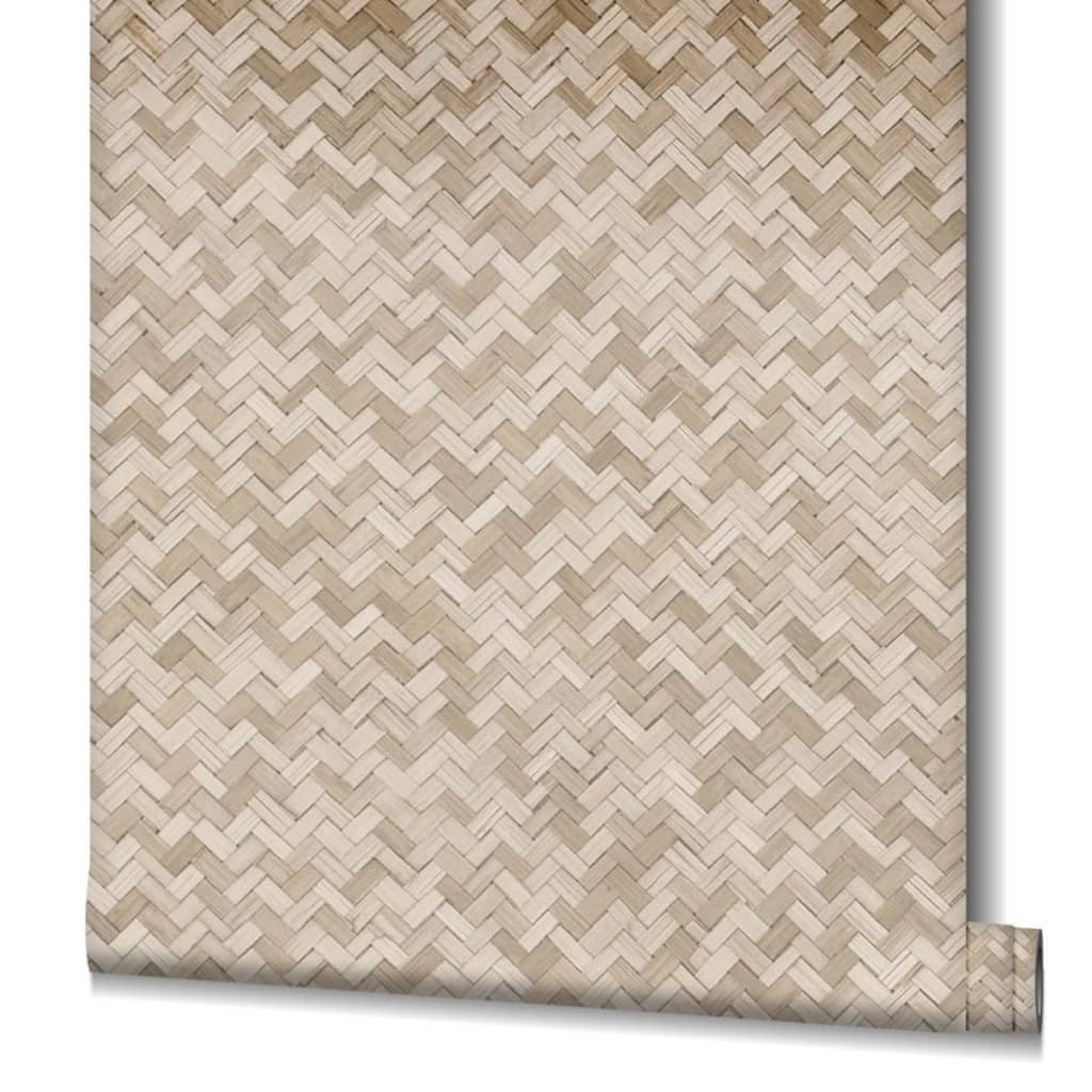 Nordwand Tapete Botanica Rattan Wickerwork Brown und Beige