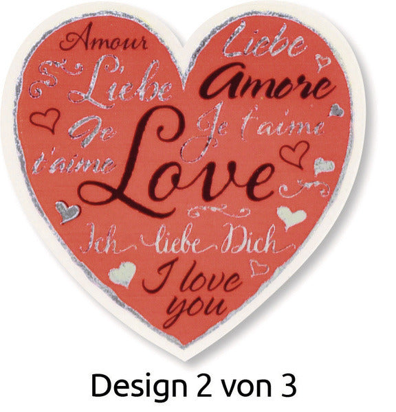 Avery av-56813 Deko-Aufkleberbox, Herzen, 3 Designs