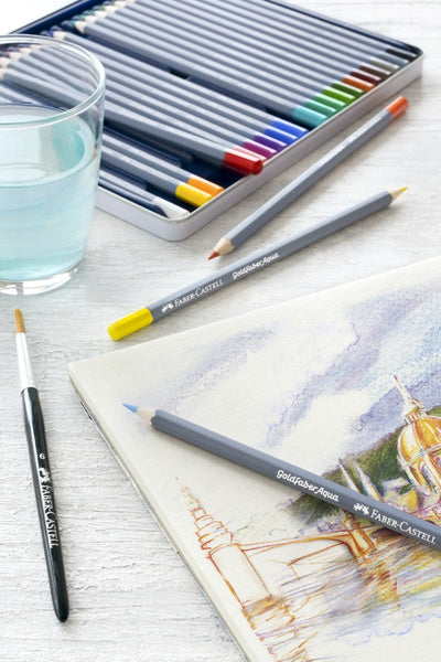 Faber Castell FC-114612 Aquarell-Buntstift Faber-Castell Goldfaber Federmäppchen 12 Stück