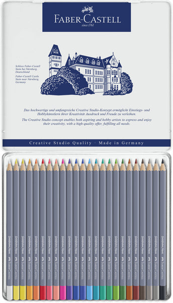 Faber Castell FC-114624 Aquarell-Buntstift Faber-Castell Goldfaber Federmäppchen 24 Stück