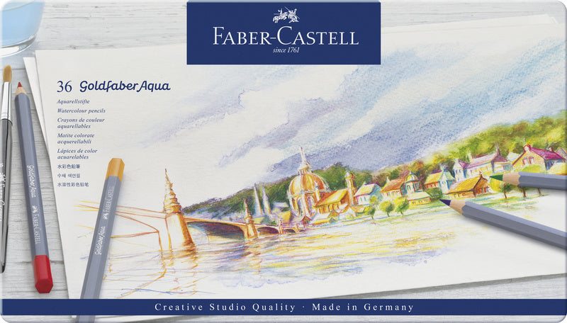 Faber Castell FC-114636 Aquarell-Buntstift Faber-Castell Goldfaber Federmäppchen 36-teilig