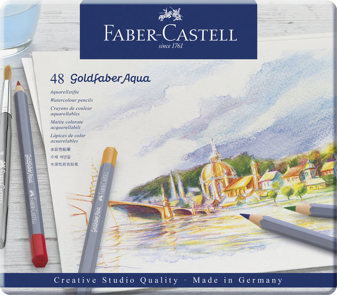 Faber Castell FC-114648 Aquarell-Buntstift Faber-Castell Goldfaber Federmäppchen 48-teilig
