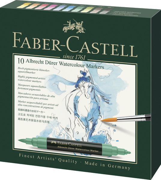 Faber Castell FC-160310 Aquarellmarker Albrecht Dürer, Schachtel mit 10 Stück