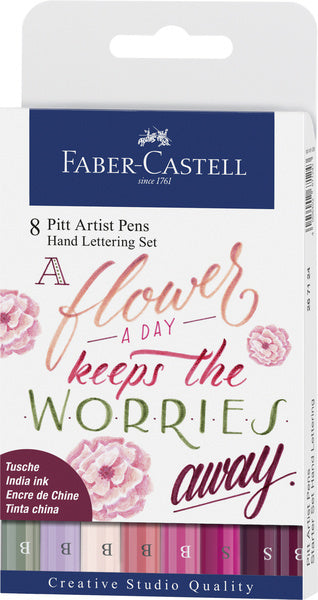 Faber-Castell FC-267124 Zeichenstift Faber-Castell Pitt Artist Pen Lettering Set 8x