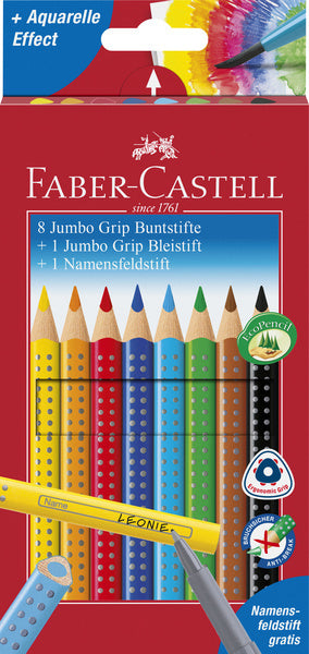 Faber Castell FC-280921 Buntstift Faber-Castell Jumbo Grip Aktionsset 8 + 1 + 1