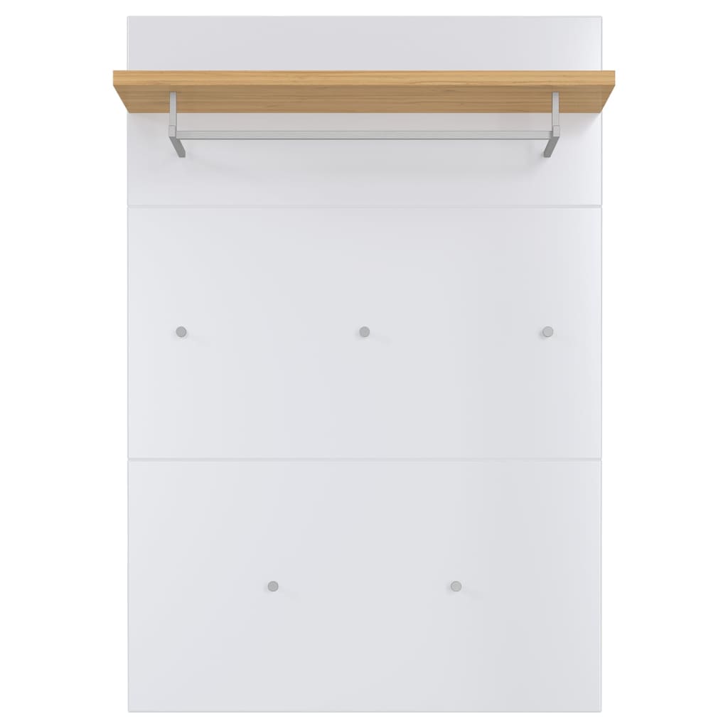 Germania Germania Coat Rack Panel GW-Frisco 75x30x110 cm Enkel Eiche Farbe Weiß
