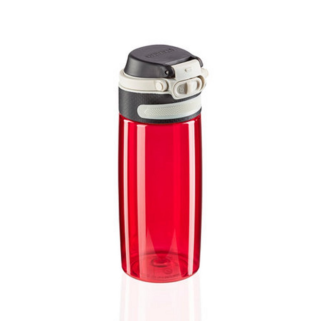 Leifheit 3263 Flip Tritan Trinkflasche 550 ml rot