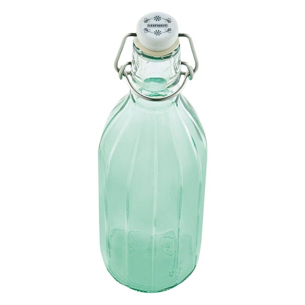 Leifheit 36322 Facettenglasflasche 0,5l transparent grün