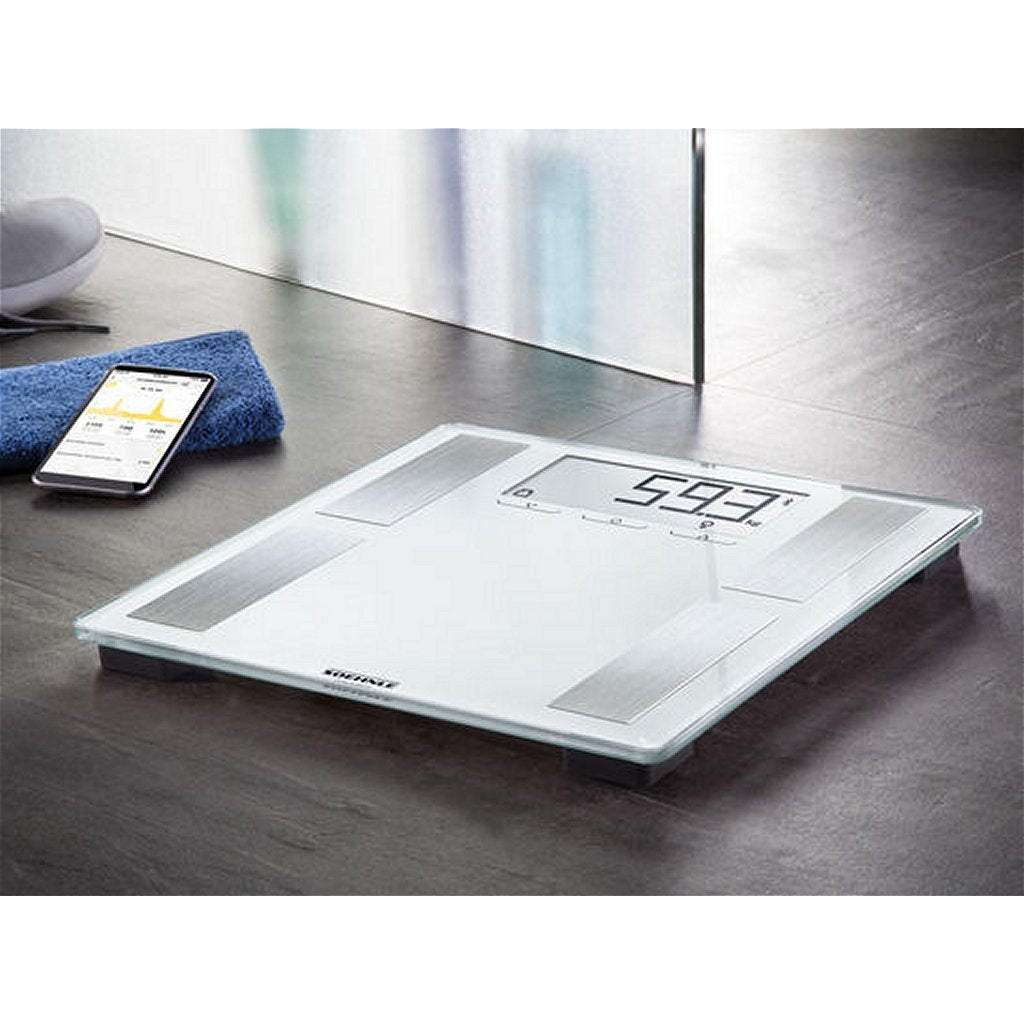 Soehnle 63872 Shape Sense Connect 100 digitale Personenwaage mit Bluetooth weiß