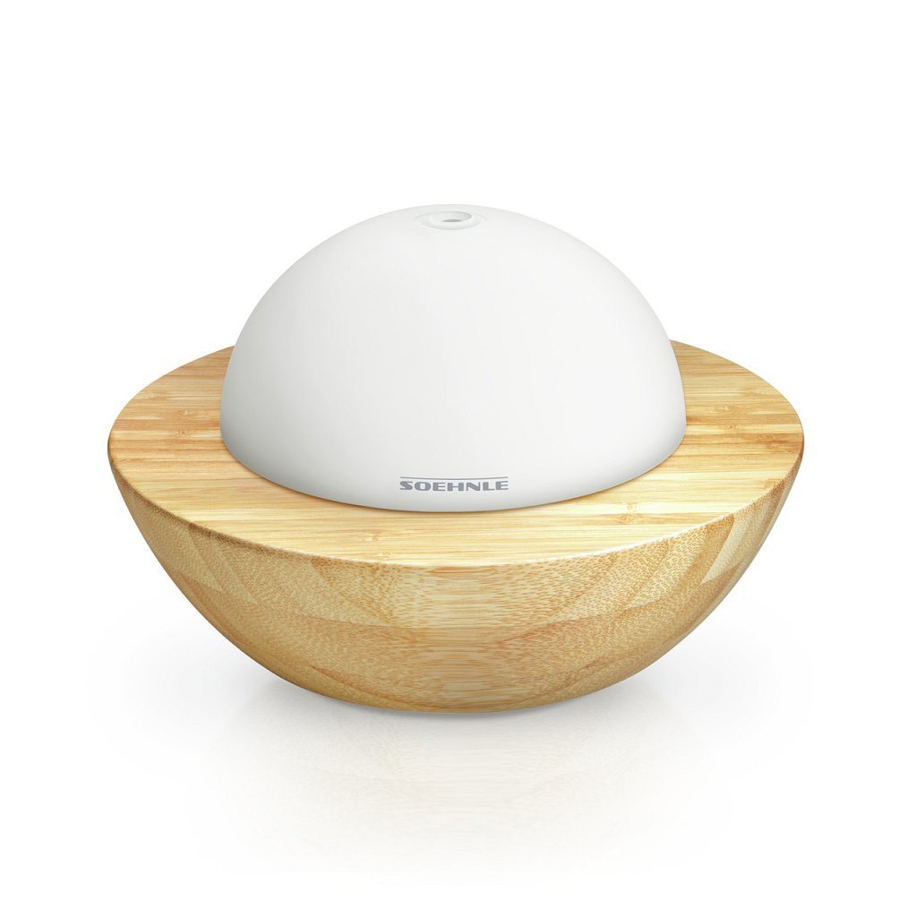 Soehnle 68087 Modena Aroma-Diffusor mit LED-Beleuchtung aus Glas Bambus