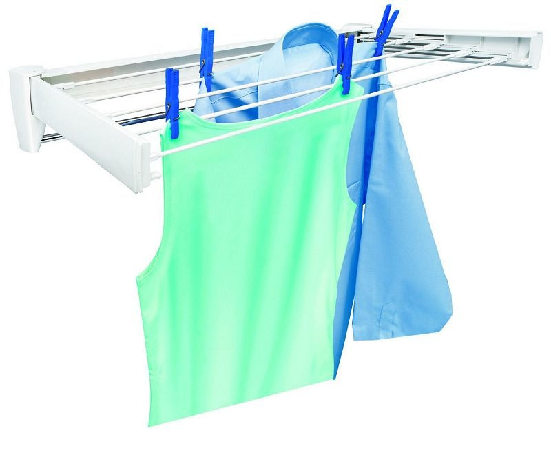 Leifheit Wand-Wäscheständer Telegant 36 Protect Plus – 3,6 m Trockenlänge – hängend – weiß