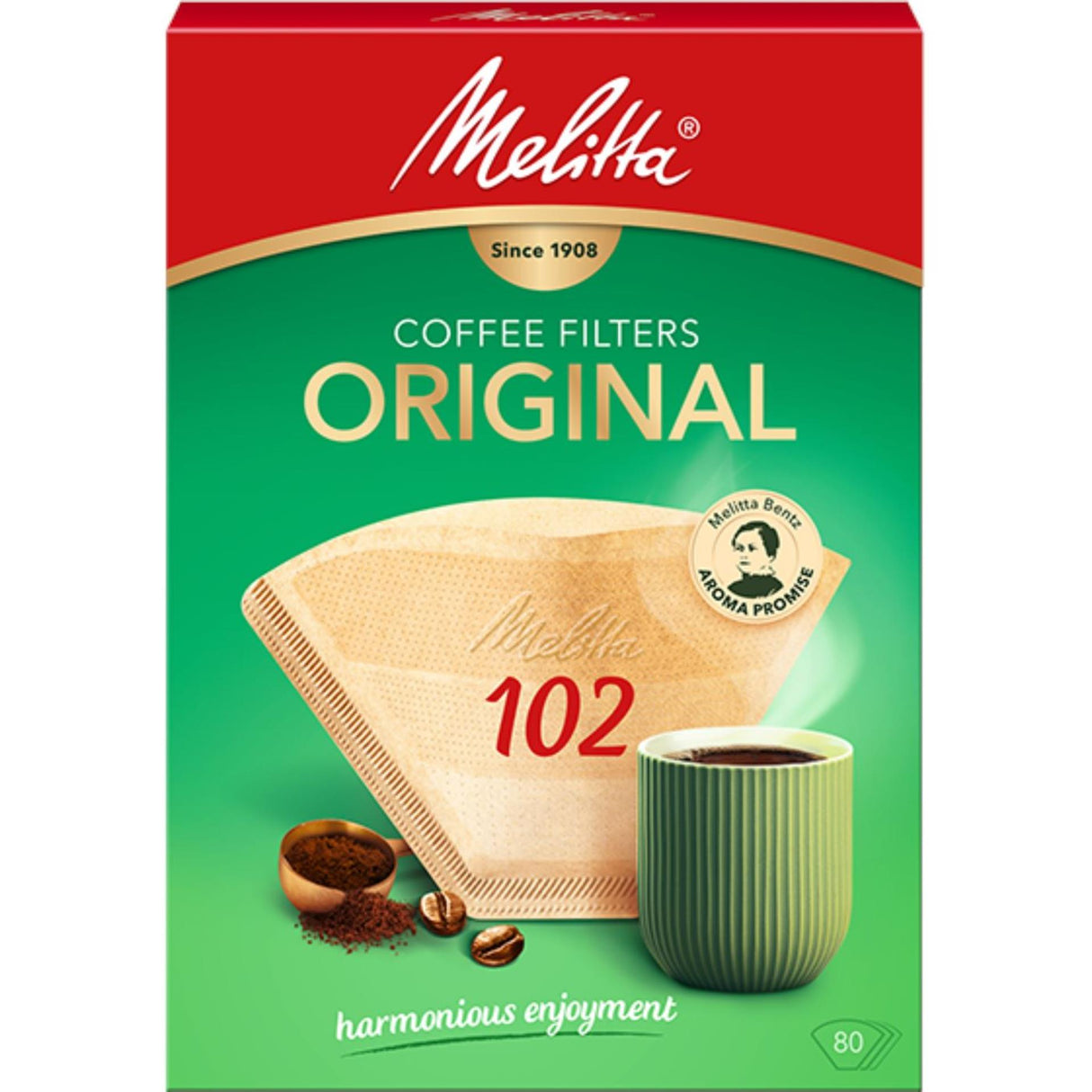 Litta me Kaffeefilter 102 80 Stück braun | 6 Stück