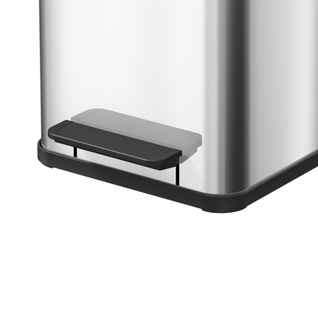 Hailo öko duo plus m Mülleimer - Mülltrenner - 2 x 9 l - Edelstahl