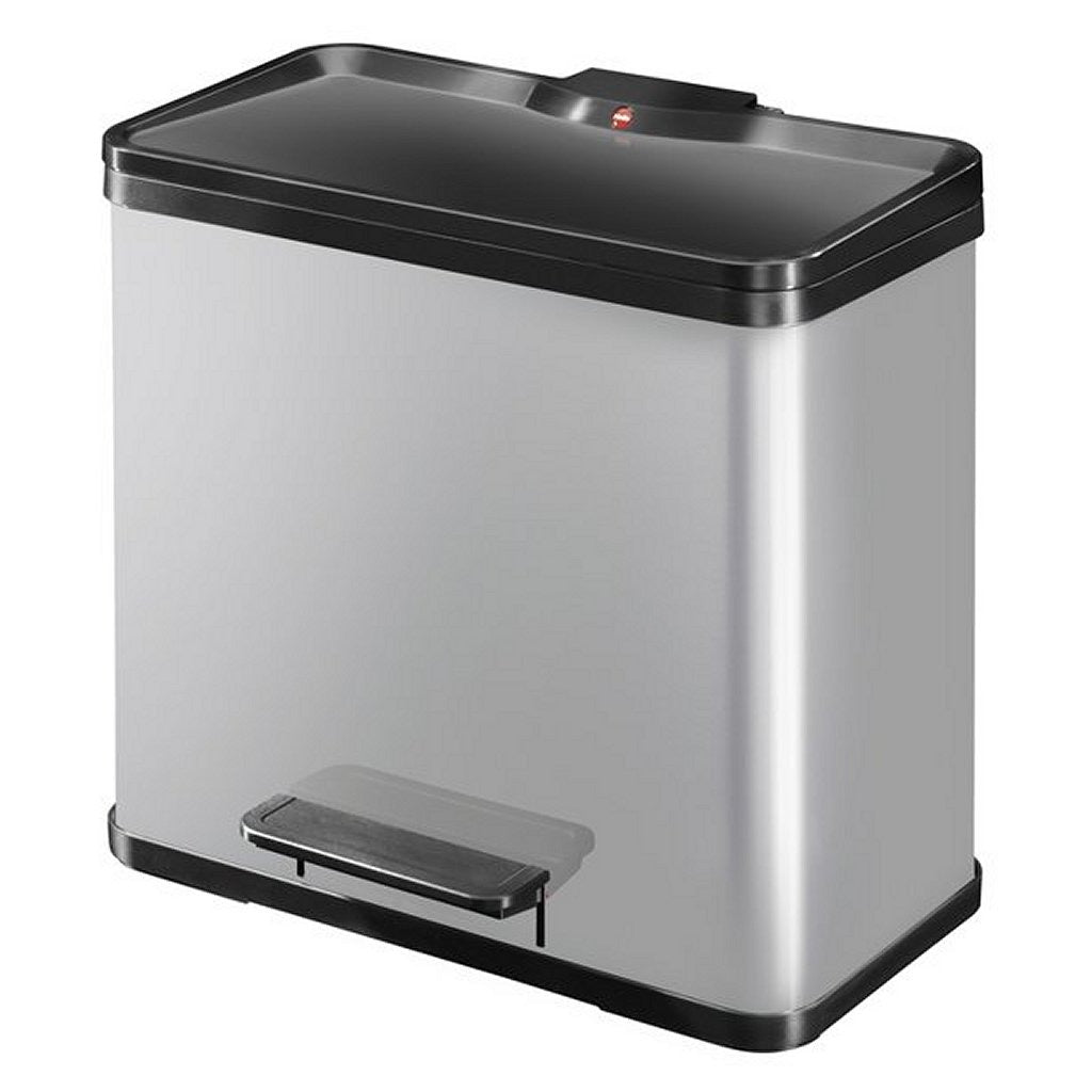 Hailo 0630-220 öko duo plus l Treteimer 17+9l Edelstahl Silber