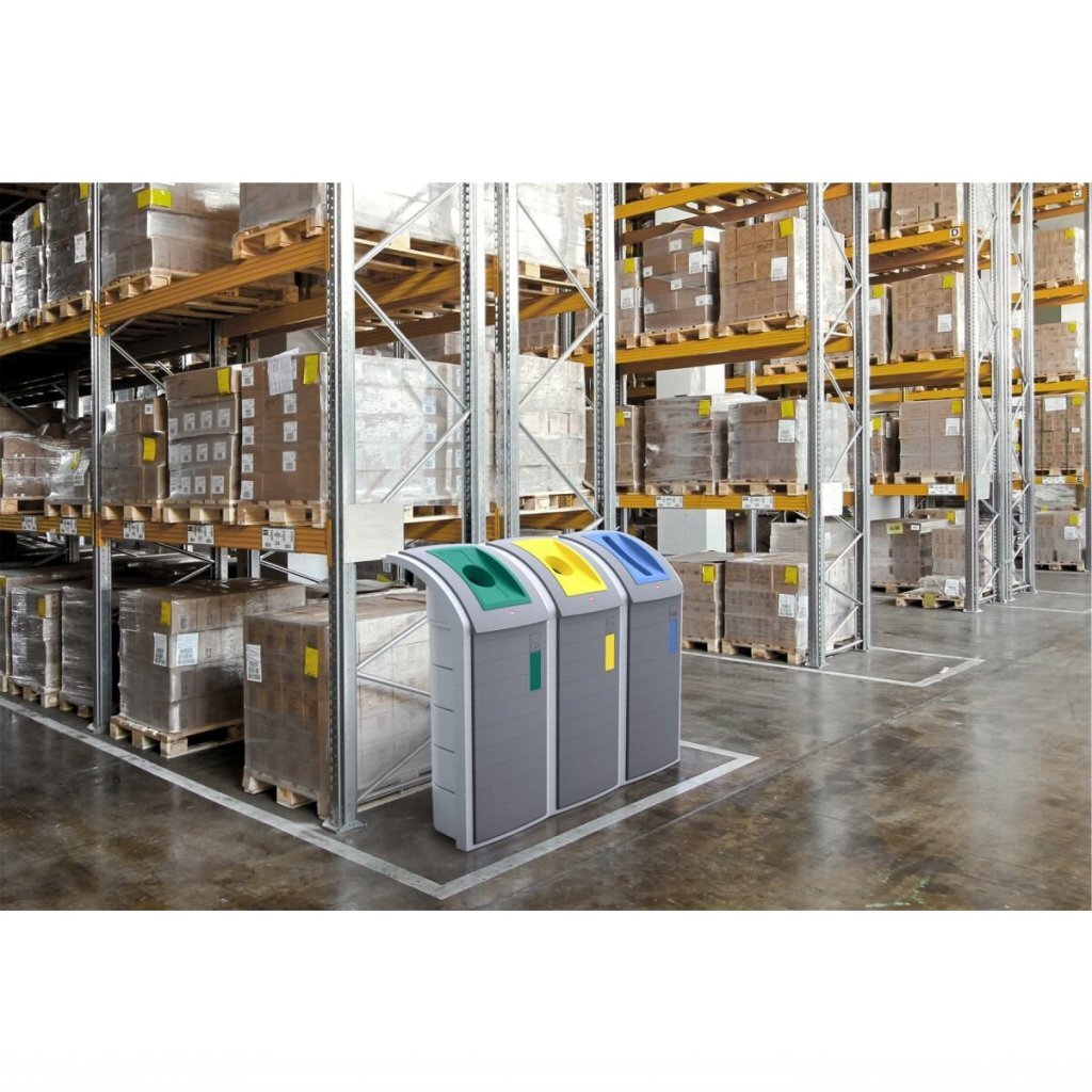 Hailo Hailo 0912-590 ProfiLine WSB Design Plus XXXL Mülltrenner 120L grau