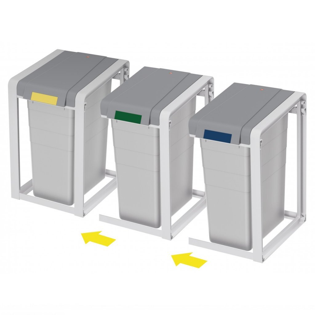 Hailo 0935-202 profiline öko xl (Grundgerät) Abfalltrenner 38l grau