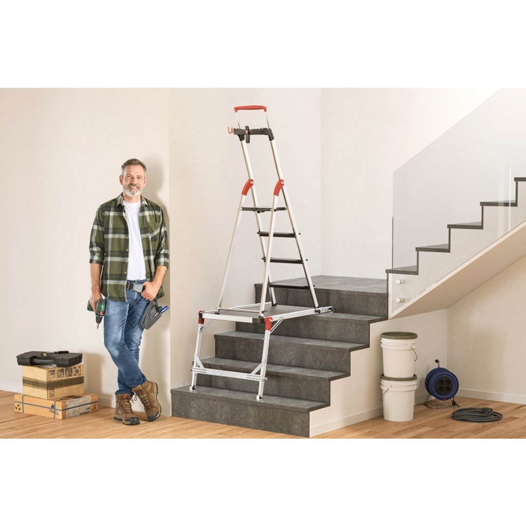 Hailo 9940-301 TP2 Pro Treppenplattform Silber Schwarz