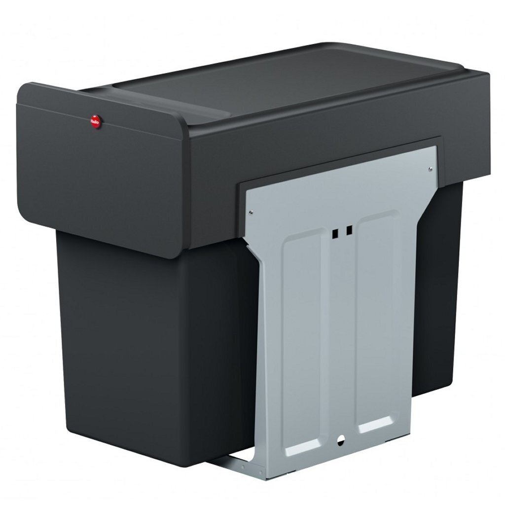 Hailo 0310-300 Ecoline Design Trio L eingebaute Abfall Biner 3x10L Schwarz