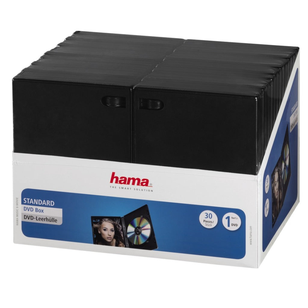 Hama DVD-Box Schwarz 30er-Pack Rot