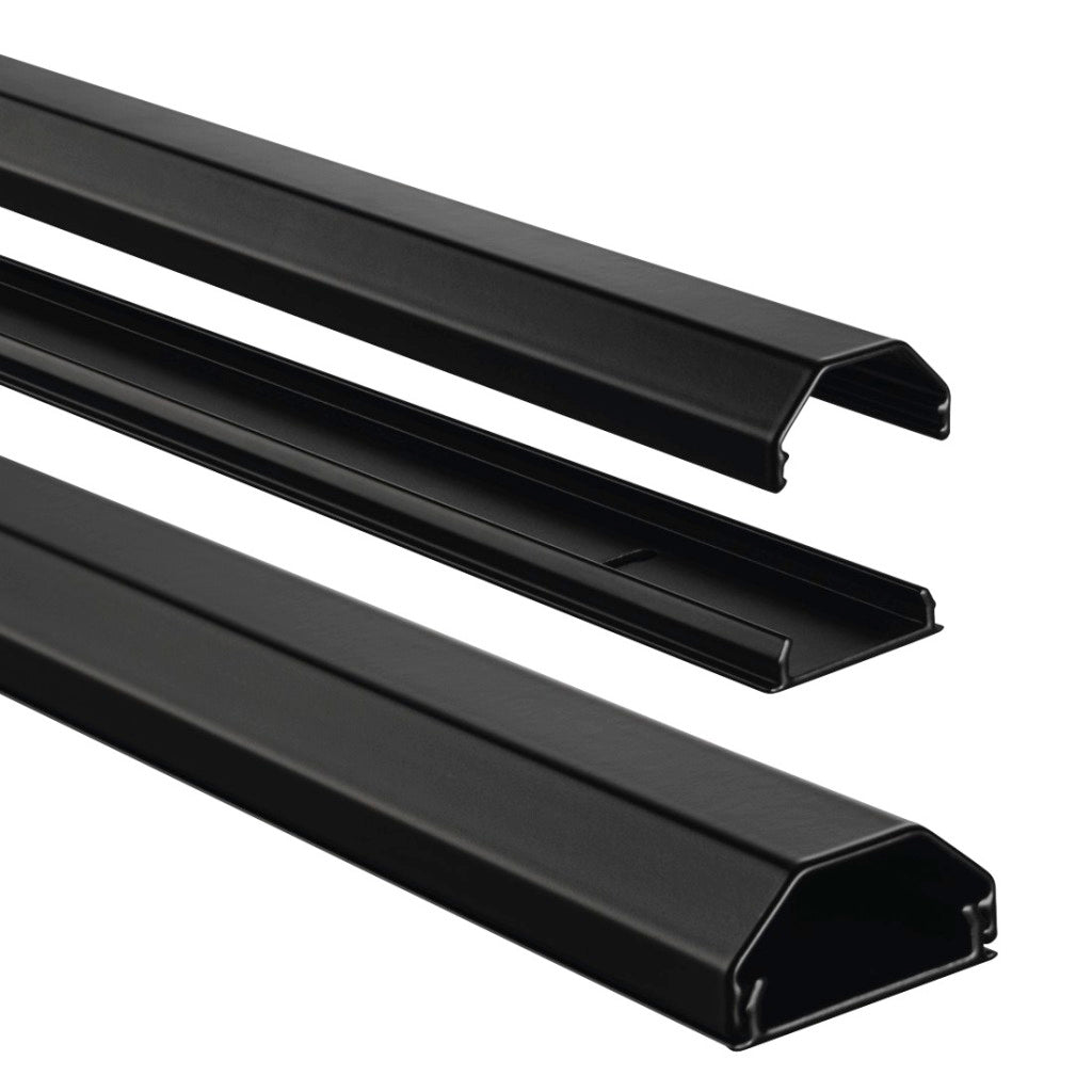 Hama Aluminium-Kabelkanal eckig 110 3,3 1,7 cm schwarz
