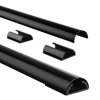 Hama Alu-Kabelkanal halbrund 33mm schwarz 1,1m