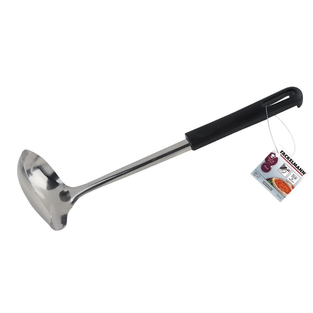 Fackelmann Saucenlöffel 26 cm, schwarzer PP-Edelstahl
