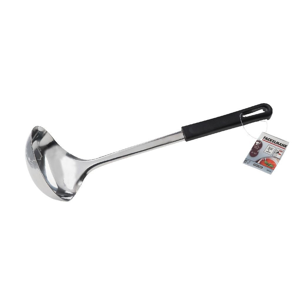 Fackelmann food and more Suppenlöffel 30 cm schwarz PP Edelstahl