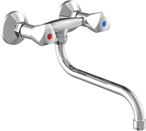 Schütte Two -Button Wall Mixer Crane Cesti Chrom -gelöscht