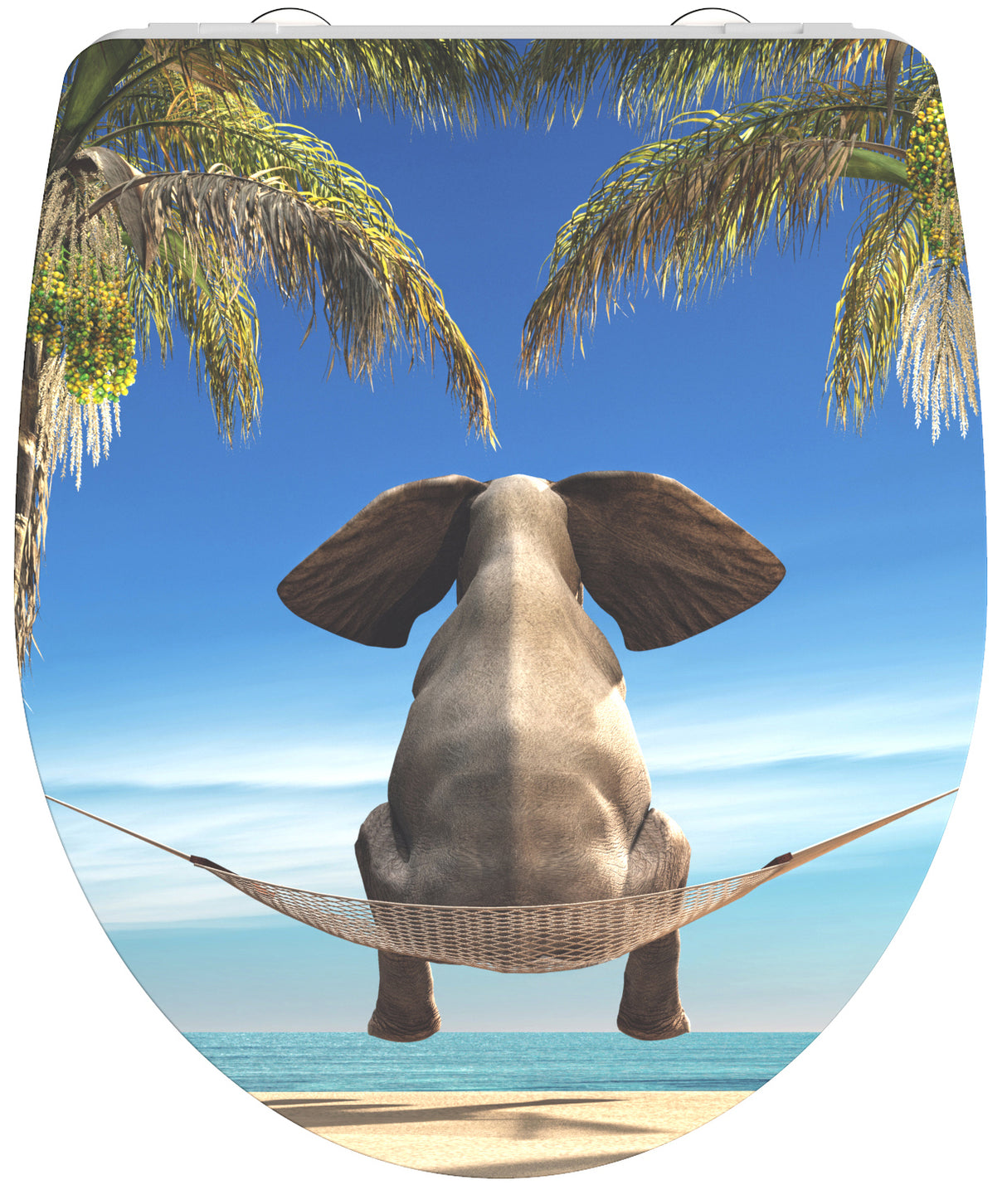 Schütte Toilettensitz mit weicher, fröhlicher Elefant-Duroplast High Gloss