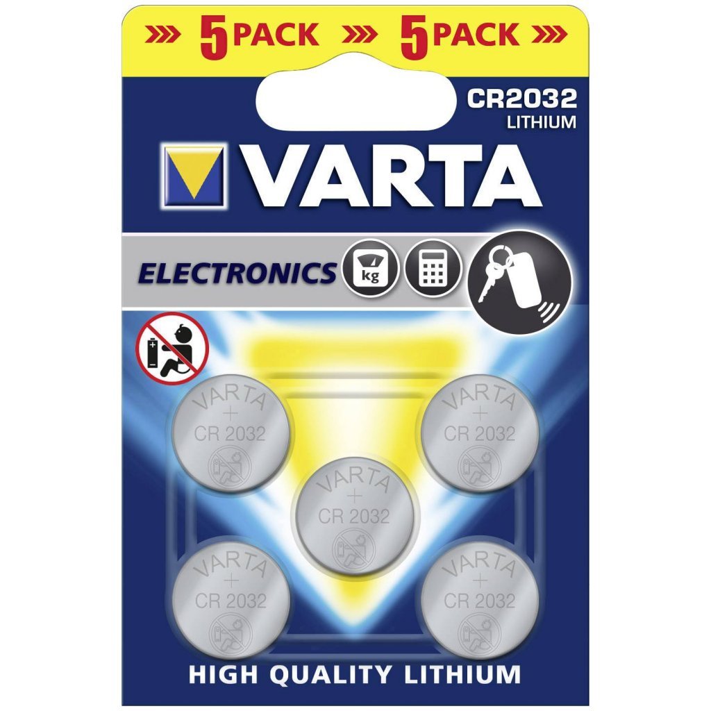 Varta CR2032 Lithium-Knopfzellenbatterien 5 Stück
