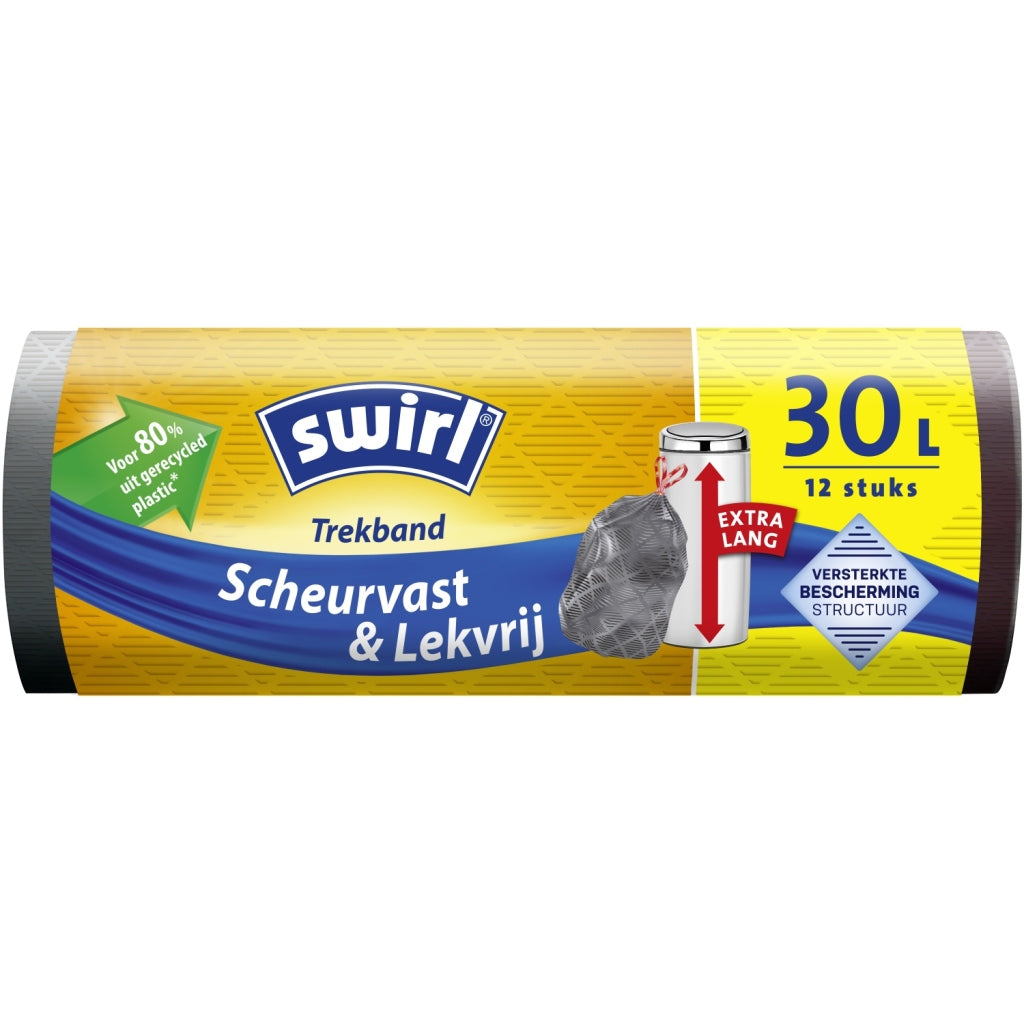 Swirl XL Tret-Müllbeutel mit Kordelzug 30l 12 Stück