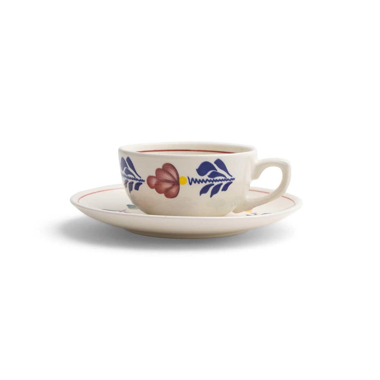 Boerenbont Tasse und Untertasse, königliche Schachtel mit 6 Stück