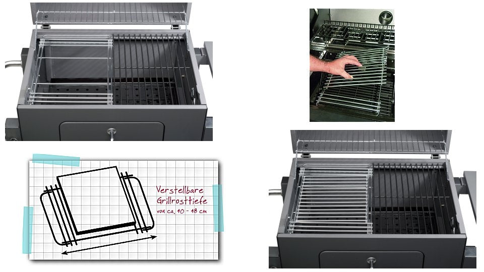 Tepro 8570 Hauptgrillrost für 28x39-50cm mit Zentraleinsatz-Grillsystem
