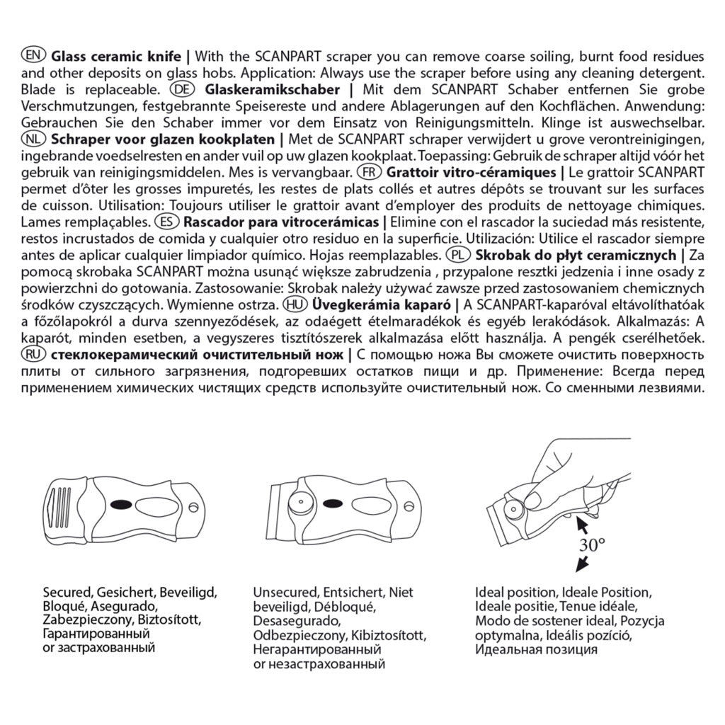 Scanpart Radiermesser für Cerankochfelder