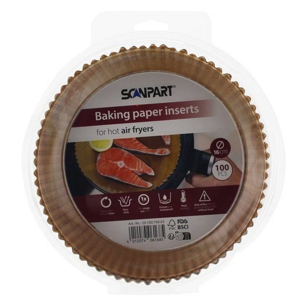 Scanpart Backpapier-Luftfritteuse 16 cm 100 Stück