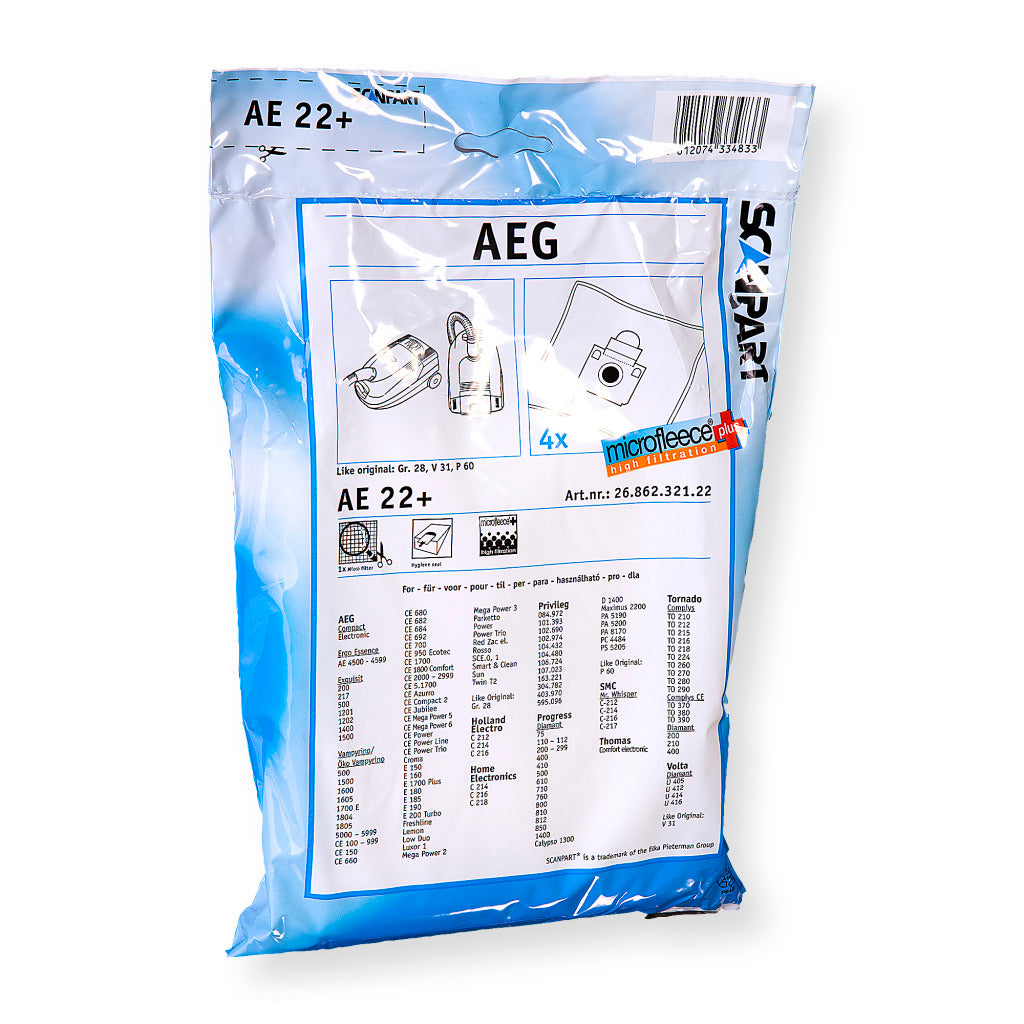 Scanpart Scanpart Ae22 und Microfleese Staubbeutel AEG Gr 28 Micro