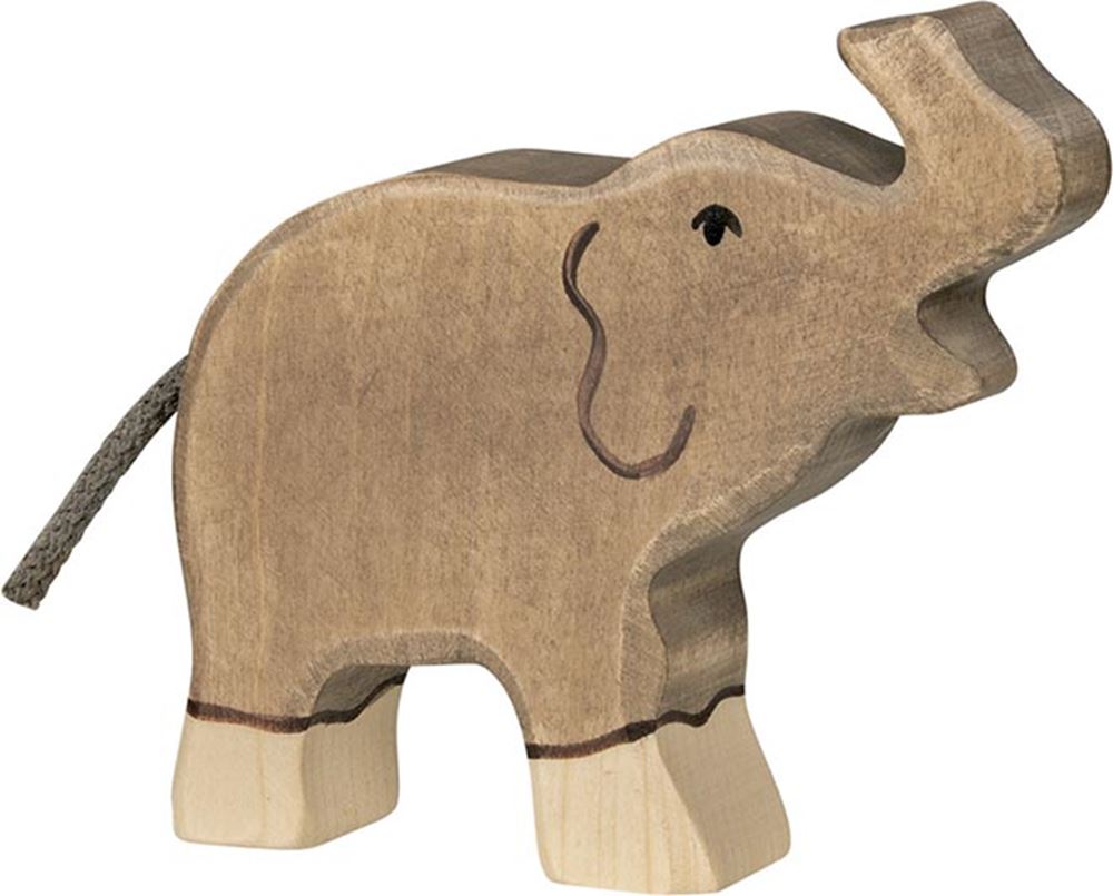 Goki Waldtiger Elefant, klein, Rüssel nach oben.
