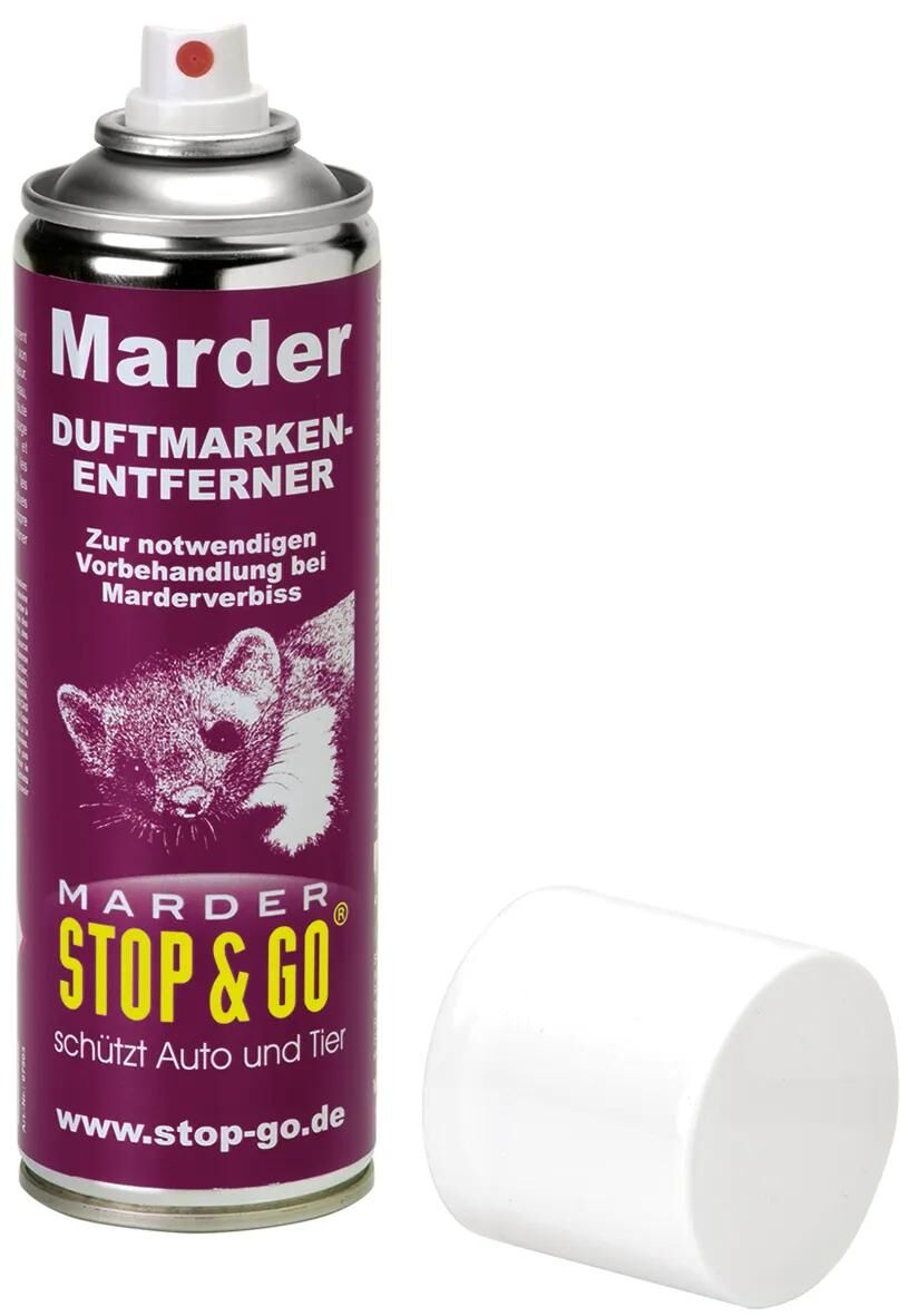 Stop Go Anti-Marder-Spray Geruchsfleckenentferner. Duftmarkenentferner prot. gegen Marder
