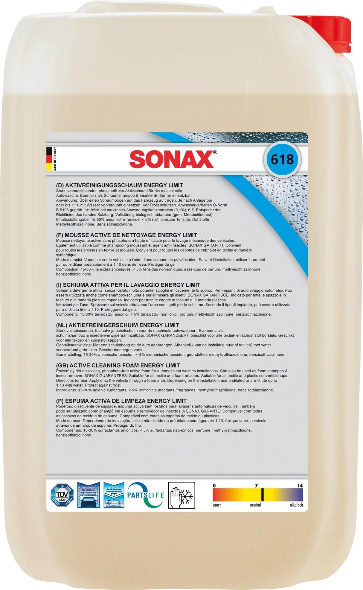 Sonax Reiniger Intensivreiniger Schaumenergie Intensivreiniger 25l Schaumenergie