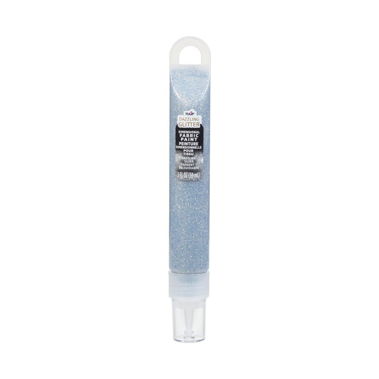 Tulip • dimensionale Stofffarbe schillerndes Silber 59 ml