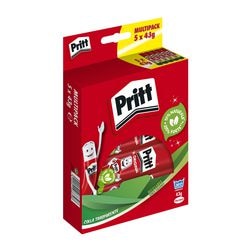 Pritt Klebestift Original 5x43 Gramm | Vorteilsblister | Klebestiftkleber | Schulbüro-Klebestift | Einfach zu verwendender, umweltfreundlicher Klebestift.