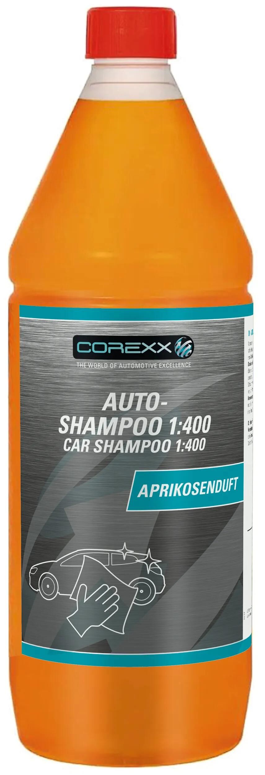 Corexx Autoshampoo Auto – Shampoo Aprikosenwasser Flaschen 1 l 1:400 c