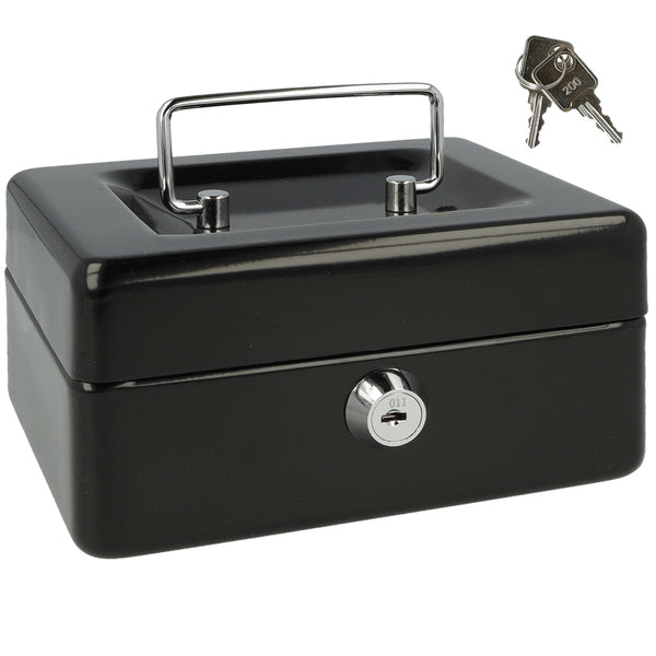 Westcott ac-e51000-zw Geldkassette 152x120x79mm schwarz, Kunststoffeinsatz mit 6 Fächern