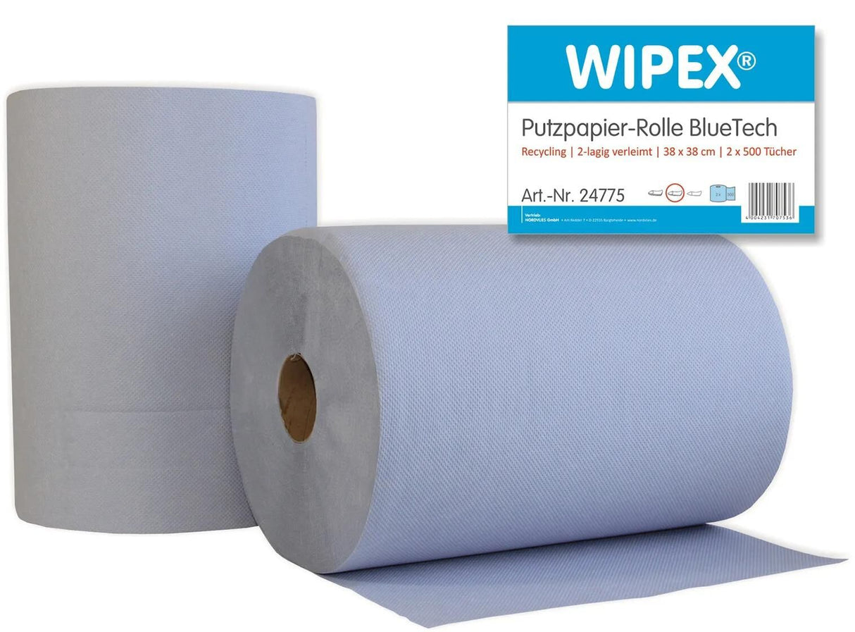 Nordvlies Reinigungspapier Bluetech Putzpap. Bluetech 2er-Pack blau Größe 38x38cm