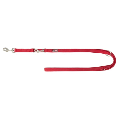 Trixie Hundeleine Premium verstellbar zweilagig rot