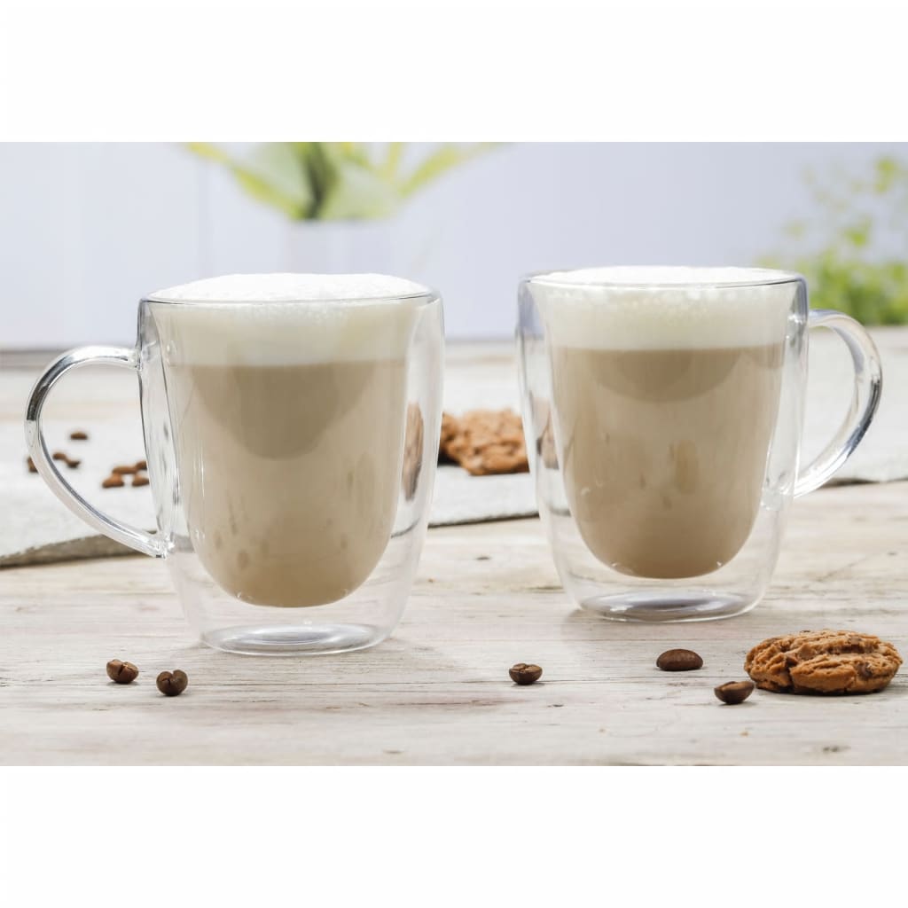 Hi Cappuccinoglazenens 2-teilig 270 ml transparent