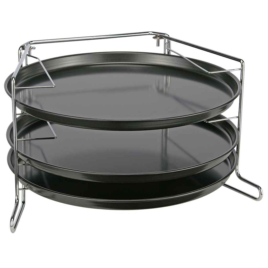 Hallo 4-teiliger Pizza-Backset Schwarz