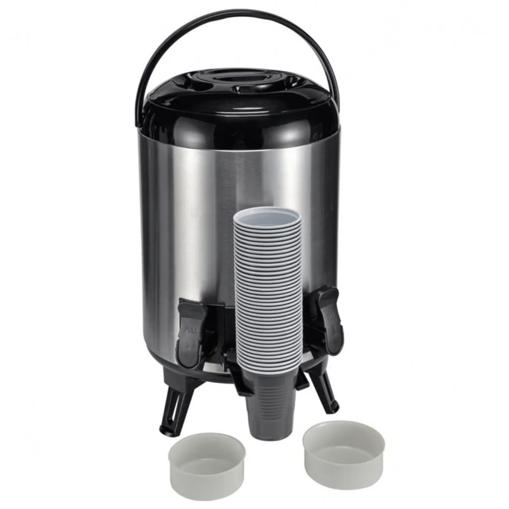 HI HI Thermoskanne 9 L 23 cm silberfarben