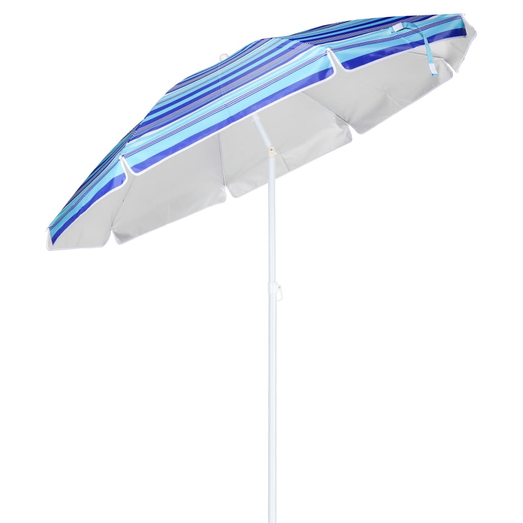 Hallo Strandparasol 200 cm gestreift blau
